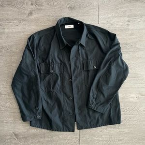 Buck Mason Men’s Twill CPO Shirt Jacket in Black - XXL